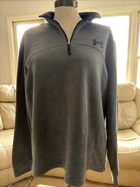 Under Armour Charcoal Gray Quarter-Zip Pullover